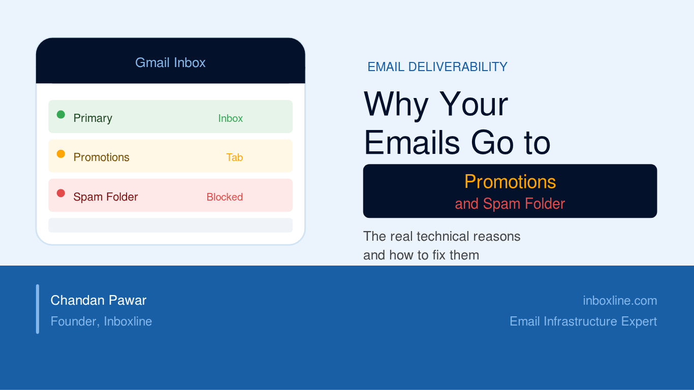 emails going to gmail promotions tab illustration
